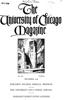 University of Chicago Magazine, Vol. 19, No. 2, December 1926