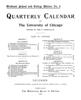 Quarterly Calendar, Vol. 1, No. 3, November 1892