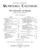 Quarterly Calendar, Vol. 2, No. 2, August 1893