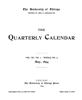 Quarterly Calendar, Vol. 3, No. 1, May 1894