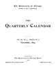 Quarterly Calendar, Vol. 3, No. 3, November 1894