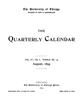 Quarterly Calendar, Vol. 4, No. 1, August 1895