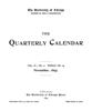 Quarterly Calendar, Vol. 4, No. 2, November 1895