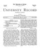 University Record, Vol. 4, No. 17, July 28, 1899