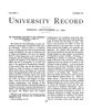 University Record, Vol. 5, No. 25, September 21, 1900
