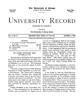 University Record, Vol. 5, No. 27, October 5, 1900