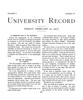 University Record, Vol. 5, No. 47, February 22, 1901