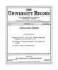 University Record, Vol. 6, No. 23, September 6, 1901