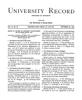 University Record, Vol. 6, No. 25, September 20, 1901