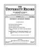 University Record, Vol. 6, No. 26, September 27, 1901