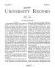 University Record, Vol. 7, No. 1, May 1902