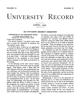 University Record, Vol. 9, No. 12, April 1905