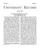 University Record, Vol. 10, No. 1, July 1905