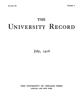 University Record, Vol. 11, No. 1, July 1906