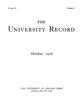 University Record, Vol. 11, No. 2, October 1906