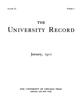 University Record, Vol. 11, No. 3, January 1907
