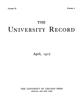 University Record, Vol. 11, No. 4, April 1907