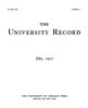 University Record, Vol. 12, No. 1, July 1907