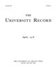 University Record, Vol. 12, No. 4, April 1908