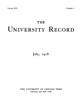 University Record, Vol. 13, No. 1, July 1908