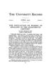University Record (New Series), Vol. 1, No. 2, April 1915