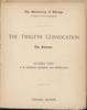 University of Chicago Convocation Programs, October 1, 1895