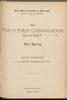 University of Chicago Convocation Programs, March 18, 1902