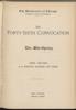 University of Chicago Convocation Programs, April 2, 1903