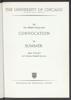 University of Chicago Convocation Programs, August 31, 1962