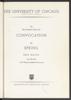 University of Chicago Convocation Programs, June 11, 1971, Session 1