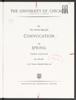 University of Chicago Convocation Programs, June 11, 1982, Session 3