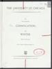 University of Chicago Convocation Programs, March 21, 1986