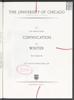 University of Chicago Convocation Programs, March 18, 1988