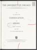 University of Chicago Convocation Programs, June 10, 1988, Session 1