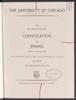 University of Chicago Convocation Programs, June 12, 1992, Session 1