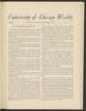 University of Chicago Weekly, November 19, 1892