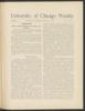 University of Chicago Weekly, January 28, 1893