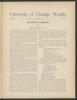University of Chicago Weekly, May 17, 1893