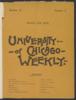 University of Chicago Weekly, October 12, 1893