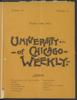 University of Chicago Weekly, October 19, 1893