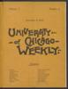 University of Chicago Weekly, November 9, 1893
