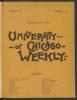 University of Chicago Weekly, November 23, 1893