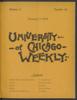 University of Chicago Weekly, January 11, 1894