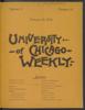 University of Chicago Weekly, January 18, 1894