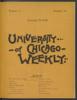 University of Chicago Weekly, January 25, 1894