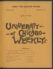 University of Chicago Weekly, April 19, 1894