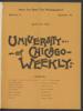 University of Chicago Weekly, April 26, 1894