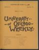 University of Chicago Weekly, May 10, 1894