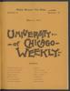 University of Chicago Weekly, May 17, 1894