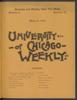 University of Chicago Weekly, May 24, 1894